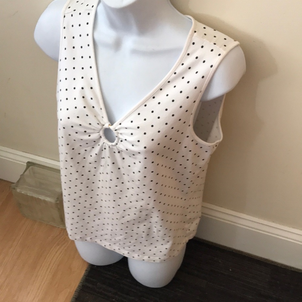 Charter club white and polka dot tank M must bundle